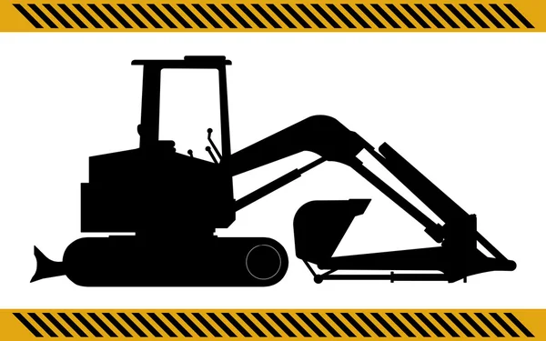 Excavator construction machinery equipment — Stock Vector