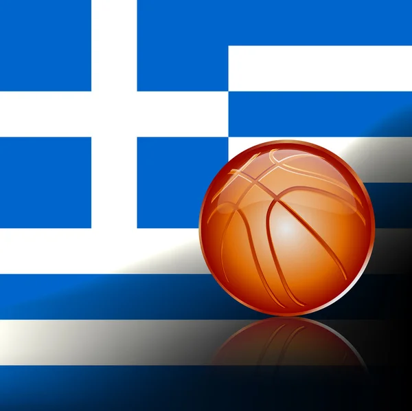 Griegos baloncesto signo — Vector de stock