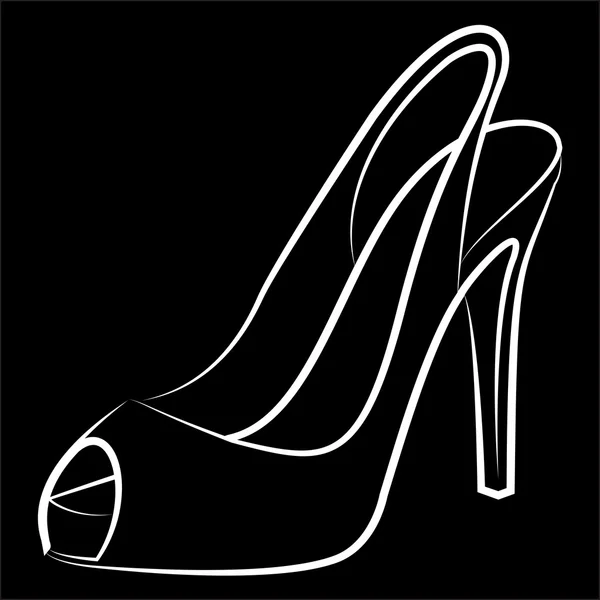 女人的鞋子素描 — 图库矢量图片