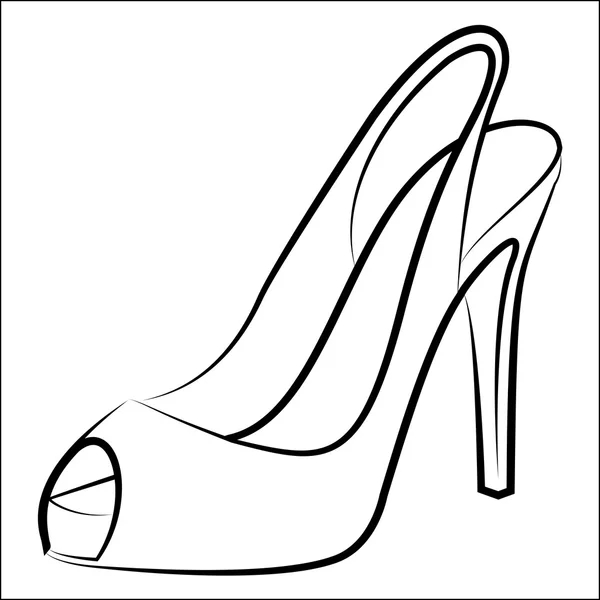Esquisse chaussures femme — Image vectorielle