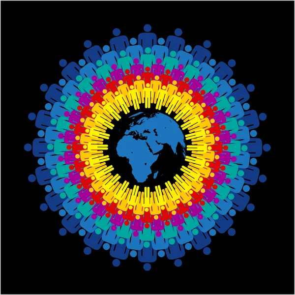 Congestión colorida del planeta — Archivo Imágenes Vectoriales