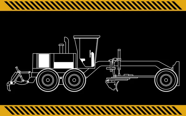 Motorgrader Baumaschinen Ausrüstung — Stockvektor