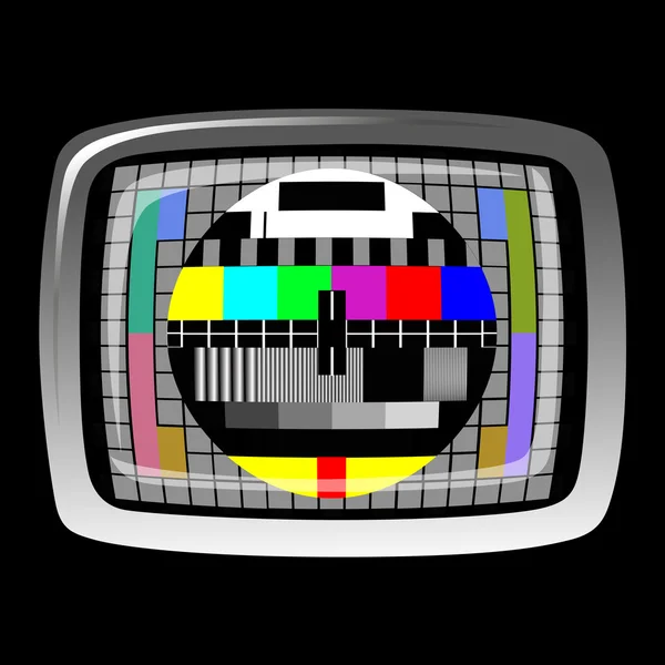 ทีวี - รูปแบบการทดสอบสี — ภาพเวกเตอร์สต็อก