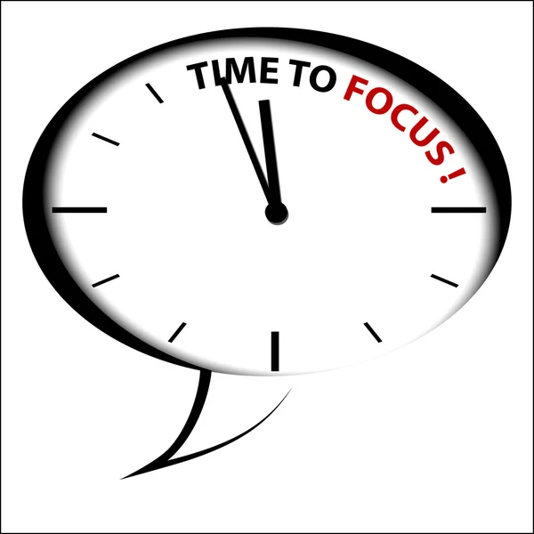 Bubble klok "Time to Focus!" — Stockvector