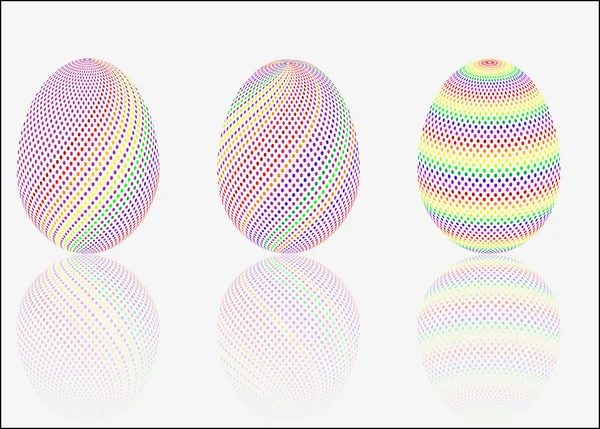 Œufs de Pâques en puzzle coloré — Image vectorielle