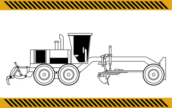 Motor Grader budowlane maszyny urządzenia — Wektor stockowy