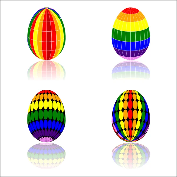 Colorful Jigsaw Easter eggs — Stock Vector