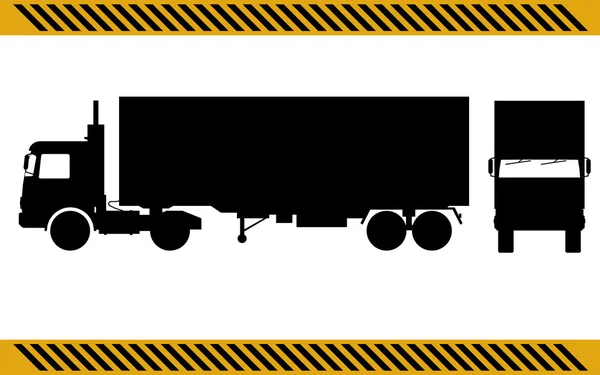 Semi truck anläggningsmaskin — Stock vektor