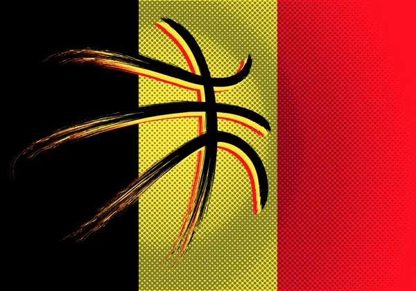 Belgische basketbal teken — Stockvector