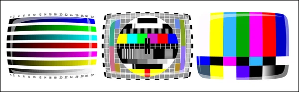 ทีวี - รูปแบบการทดสอบสี — ภาพเวกเตอร์สต็อก
