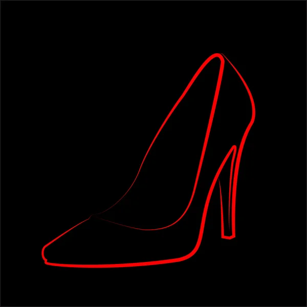 Sketsa sepatu wanita - Stok Vektor