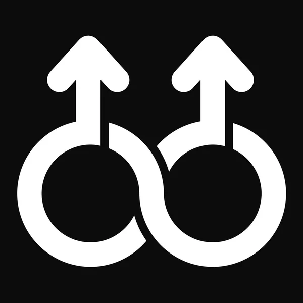 Dubbele mannelijke onbegrensde symbool — Stockvector