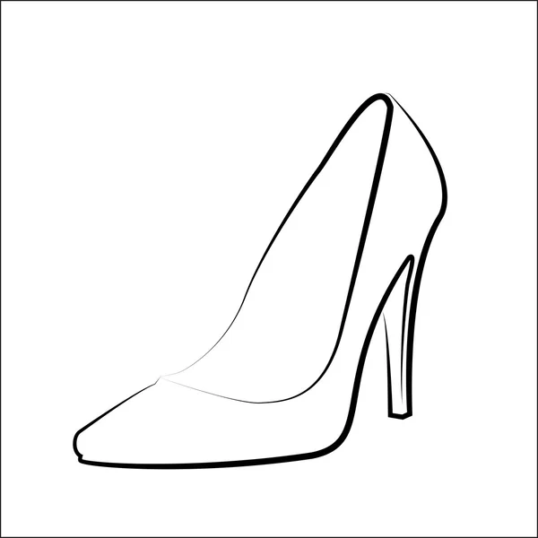 Skica ženské boty — Stockový vektor