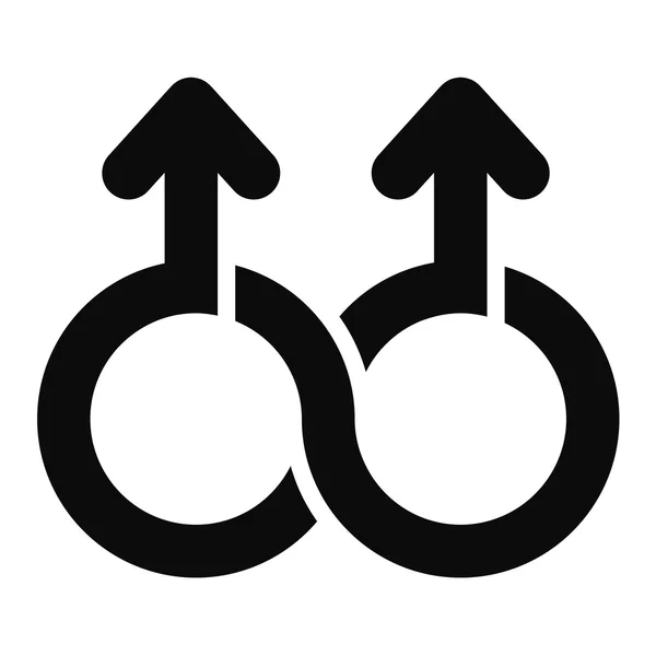 Символ двойного мужчины без границ — стоковый вектор