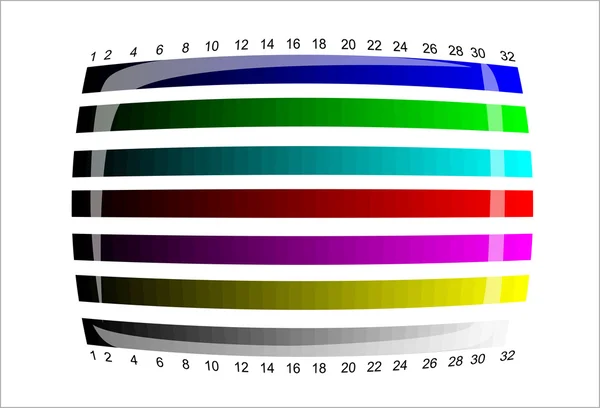 电视-颜色测试模式 — 图库矢量图片
