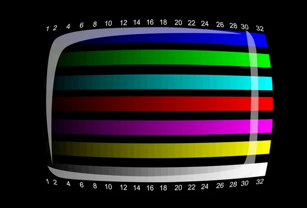 Tv - color test pattern — Stock Vector