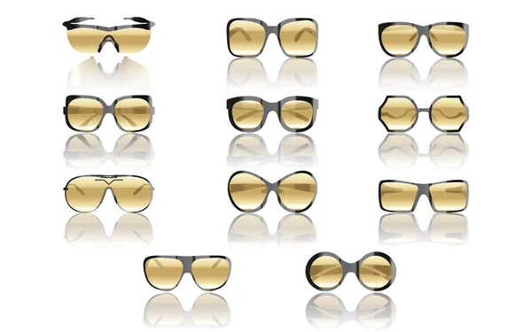 Solglasögon på vit — Stock vektor