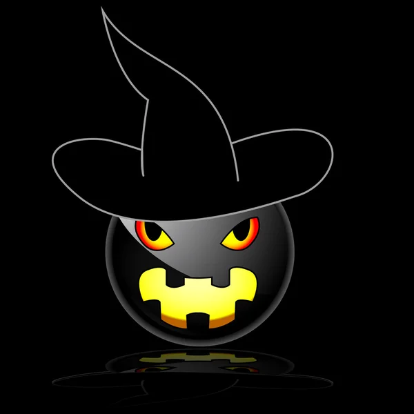 Carácter sonrisa de calabaza miedo — Vector de stock