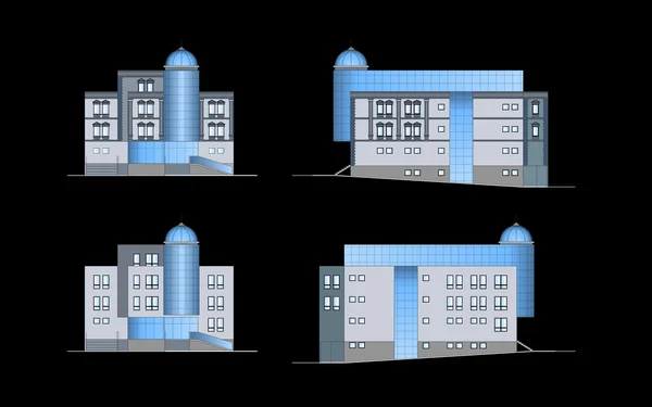 Bâtiment moderne, façade — Image vectorielle