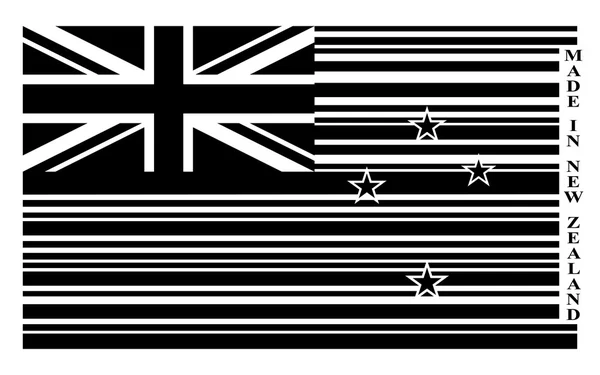 Bandera de código de barras de Nueva Zelanda — Vector de stock
