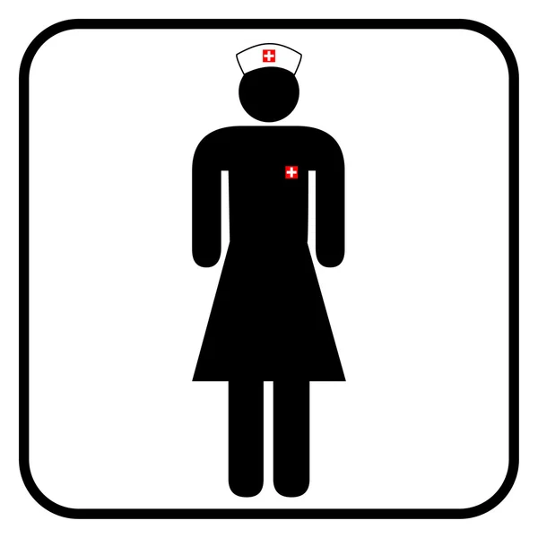 Symbole infirmière — Image vectorielle