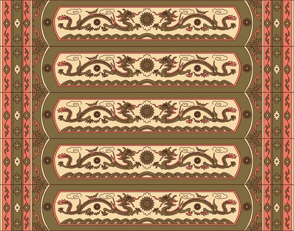 Seamless dragon wallpaper — Stock Vector