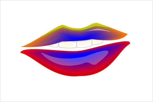 Чуттєвий рот з посмішкою — стоковий вектор