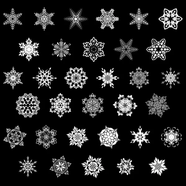 Set of snowflake — Stock Vector