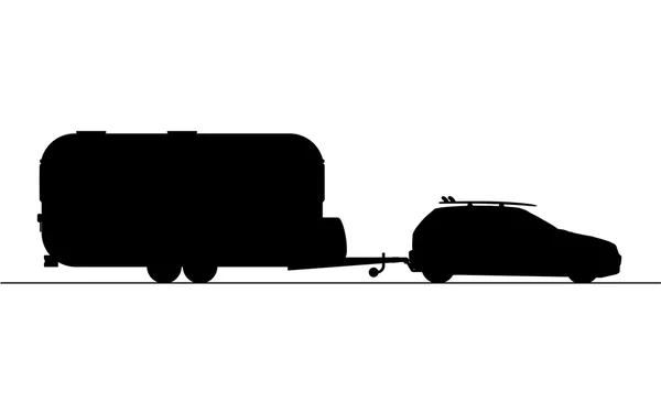 Caravana o caravana van — Vector de stock