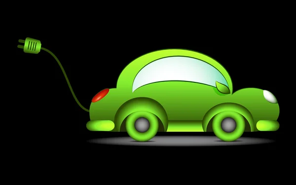 Eco coche eléctrico — Vector de stock