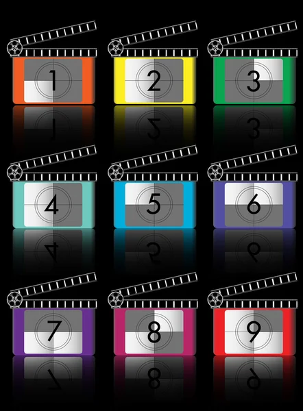Compte à rebours du film — Image vectorielle