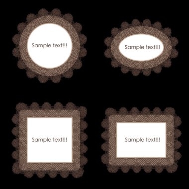 dantel ile çerçeve kenarlığı