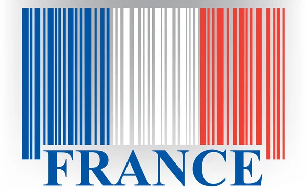 Francuska flaga kodów kreskowych — Wektor stockowy