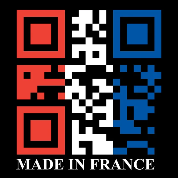 Drapeau français QR code — Image vectorielle