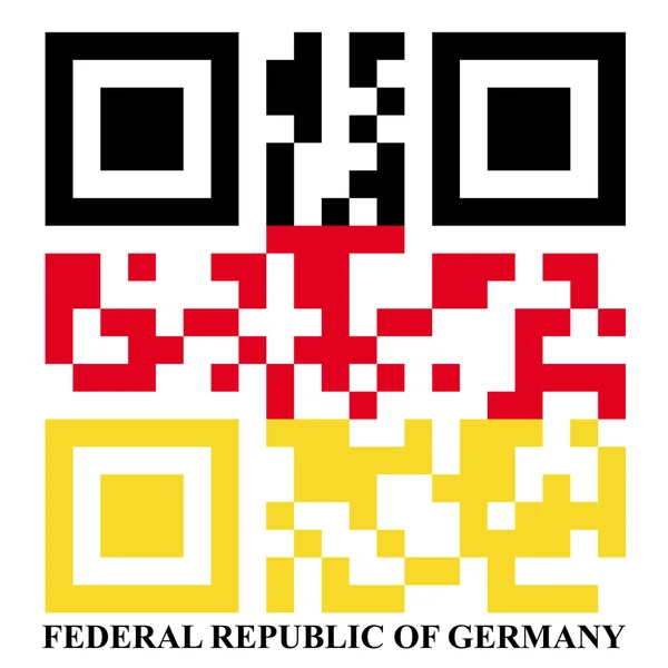 ドイツ qr コード フラグ — ストックベクタ