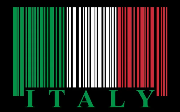 Italian barcode flag — Stock Vector