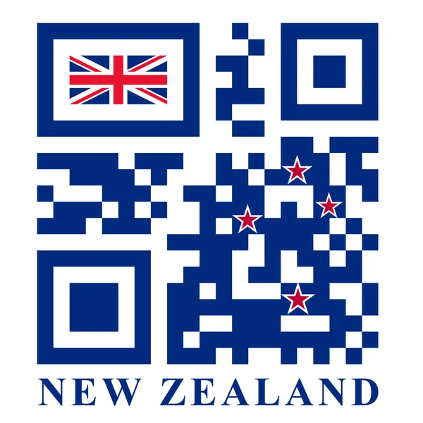 New Zealand QR code flag — Stock Vector