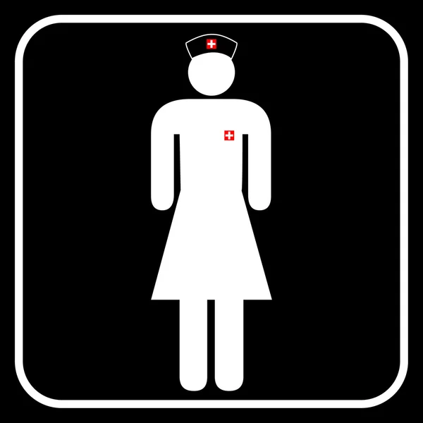 Símbolo de enfermeira —  Vetores de Stock