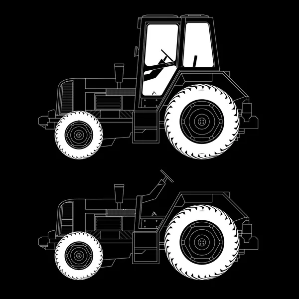 Agricultural machinery, tractors — Stock Vector