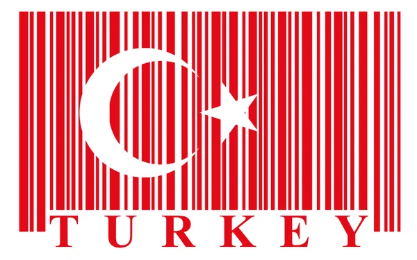 Turkish barcode flag — Stock Vector