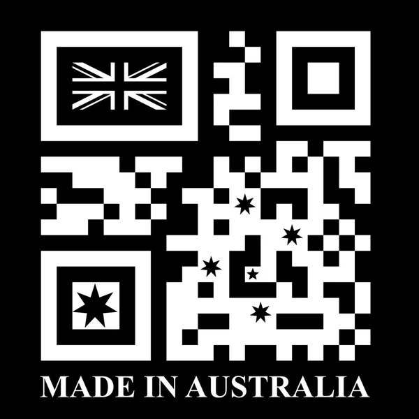 Australia QR code flag — Stock Vector