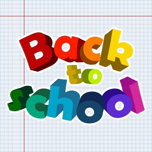 Back to school — Stock Vector