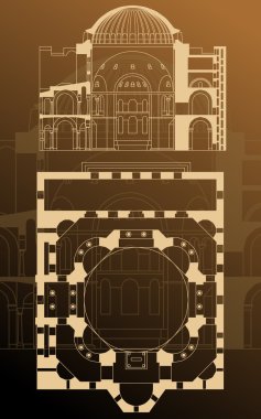Kilise kat planı ve kavşak