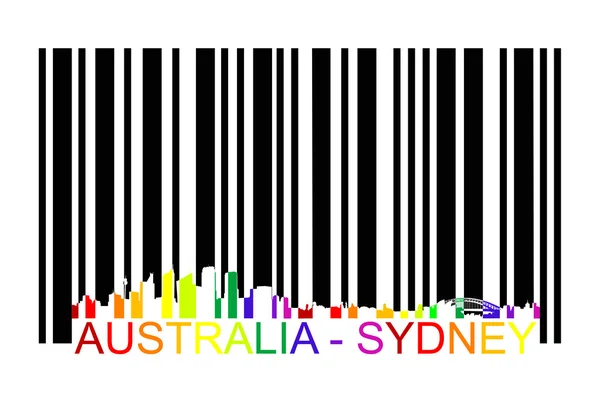 澳大利亚悉尼条码 — 图库矢量图片