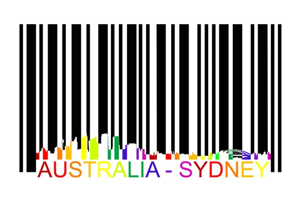 Australia Sydney barcode — Stock Vector