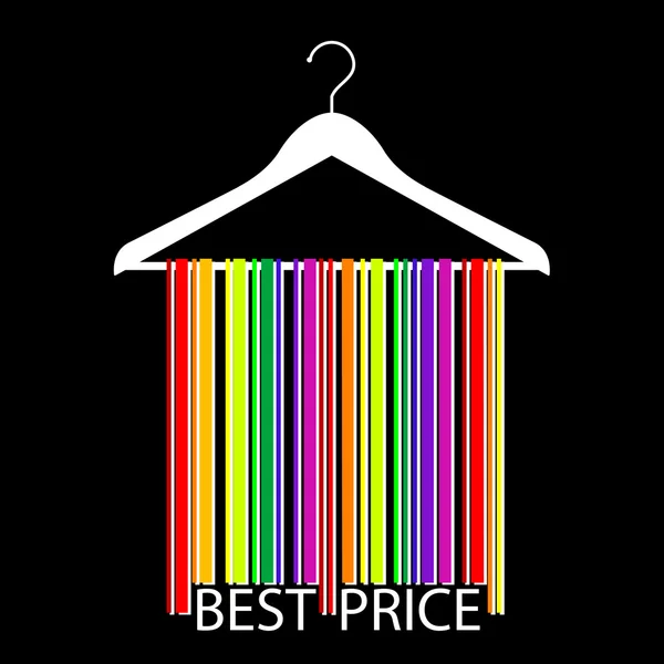 Colorful BEST PRICE barcode — Stock Vector