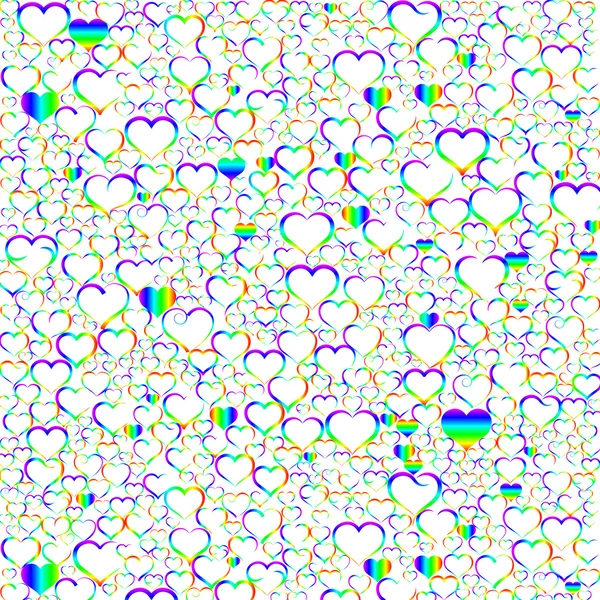 Fundo colorido do dia dos namorados com corações — Vetor de Stock