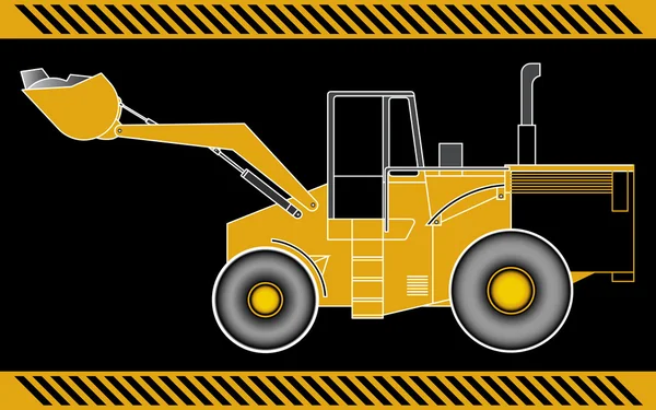 Loader excavator — Stock Vector