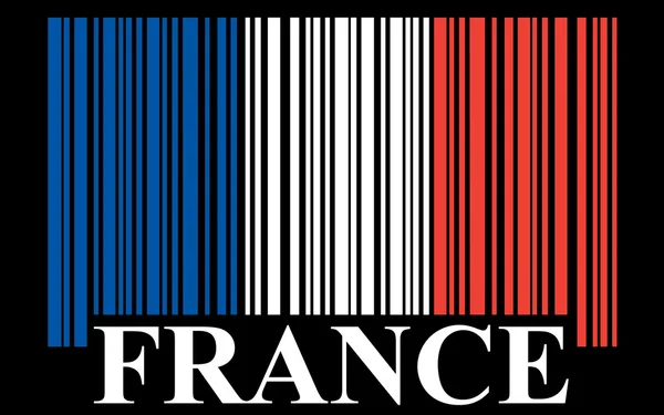 Francuska flaga kodów kreskowych, — Wektor stockowy