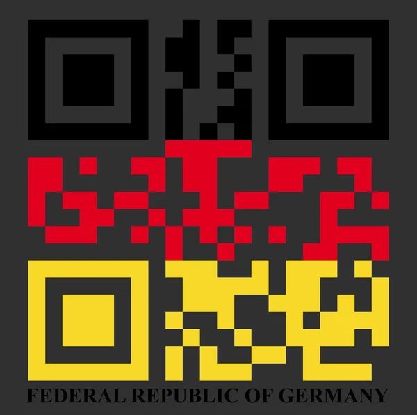 Germany QR code flag, — Stock Vector